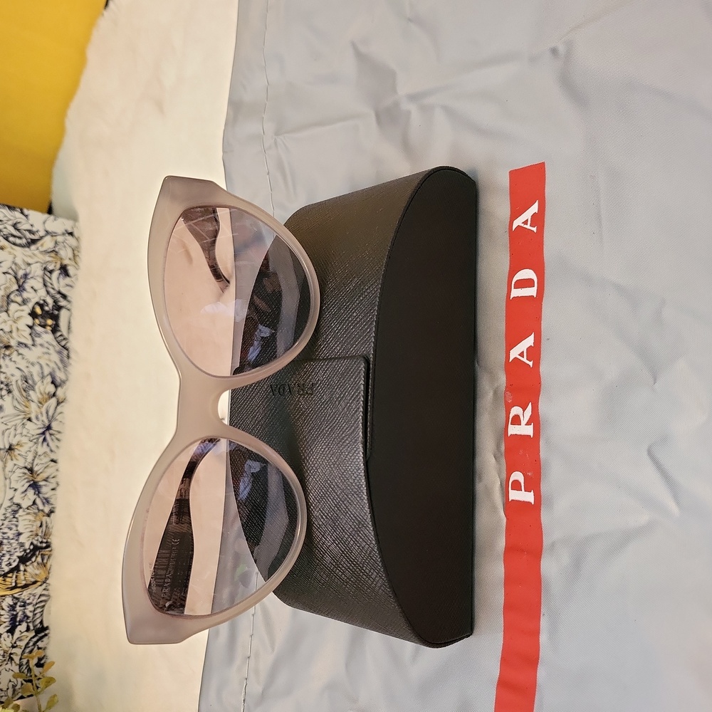 Prada Grey & Black Butterfly Sunglasses. USED but like new!